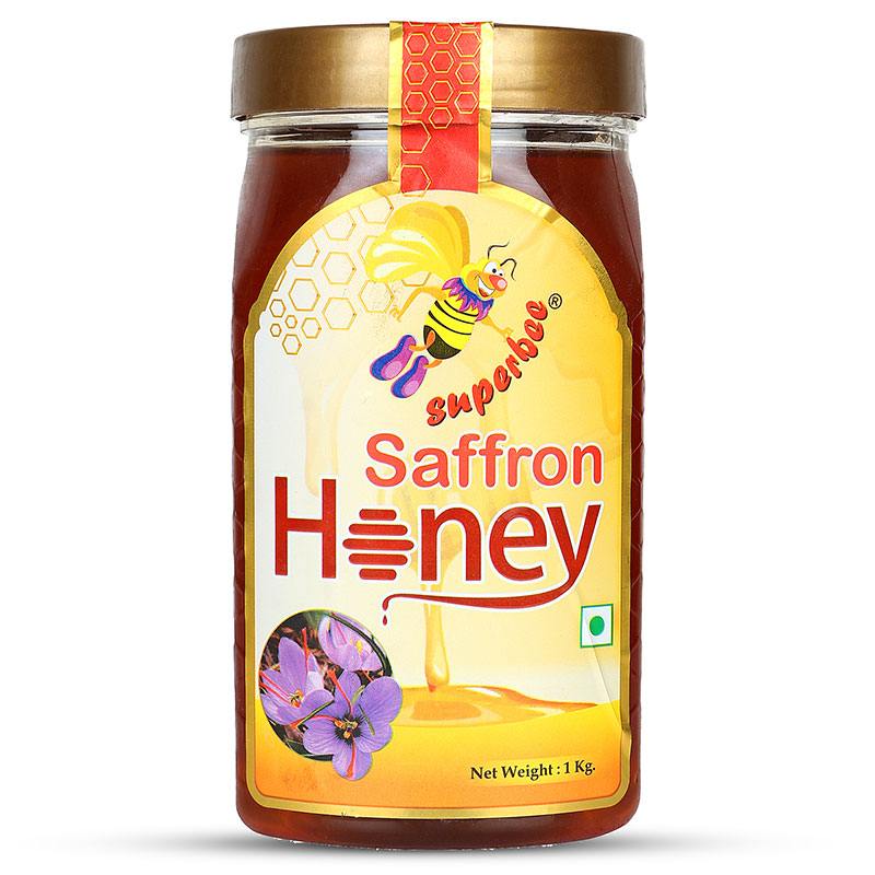 Saffron Honey Suppliers in Gujarat, Beeshive Orgainc Saffron Honey