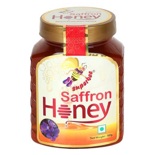 Saffron Honey Suppliers in Gujarat, Beeshive Orgainc Saffron Honey